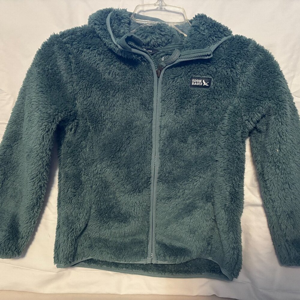 🆕 Eddie Bauer Youth High Pile Jacket, Fleece, teal, L 14/16 - NWT